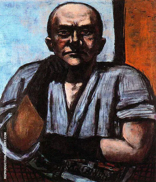 Self Portrait in Gloves 1948 By Max Beckmann