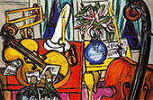 Still Life with Cello and Double Bass 1950 By Max Beckmann