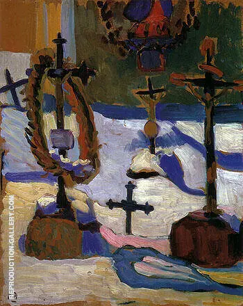 Grave Crosses in Kochel 1909 By Gabriele Munter