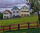 Three Houses in Murnau 1909 By Gabriele Munter