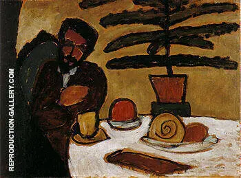 Man at a Table Kandinsky By Gabriele Munter