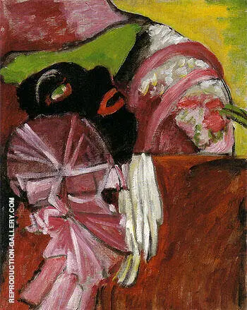 Black Mask With Pink 1912 By Gabriele Munter