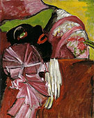 Black Mask With Pink 1912 By Gabriele Munter