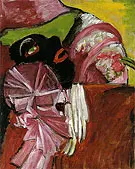 Black Mask With Pink 1912 By Gabriele Munter
