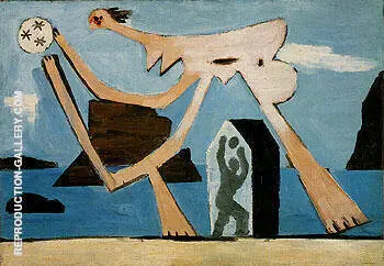 Playing Ball on the Beach 1928 By Pablo Picasso