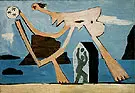 Playing Ball on the Beach 1928 By Pablo Picasso