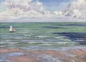 Seascape Regatta at Villiers 1880 By Gustave Caillebotte