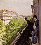 A Balcony 1800 By Gustave Caillebotte