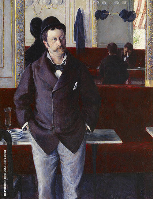 In a Cafe 1880 by Gustave Caillebotte | Oil Painting Reproduction