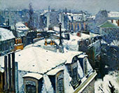 Rooftops Snow 1878 By Gustave Caillebotte