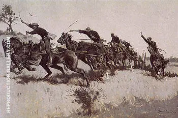 Capt Grimes Battery Going Up El Poso Hill 1894 By Frederic Remington