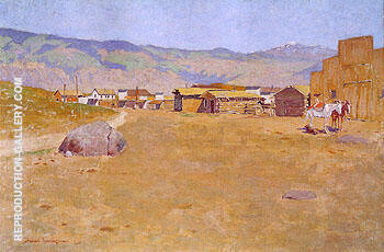 A Mining Town Wyoming 1899 | Oil Painting Reproduction