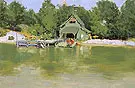 Boat House at Ingleneuk ca 1903 By Frederic Remington