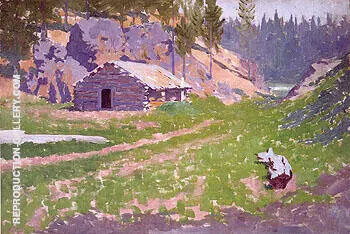 Squatter Cabin 1908 By Frederic Remington