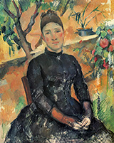 Madame Cezanne in the Greenhouse By Paul Cezanne