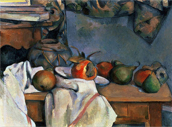 Still Life with a Ginger Pot by Paul Cezanne | Oil Painting Reproduction