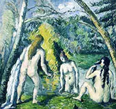 Three Bathers 1875 By Paul Cezanne