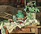 Vase of Flowers on a Table 1882 By Paul Cezanne