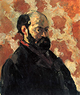 Self Portrait with a Pink Background By Paul Cezanne