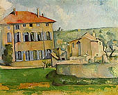 House and Farm in Jas de Bouffan By Paul Cezanne