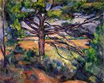 Large Pine and Red Earth By Paul Cezanne