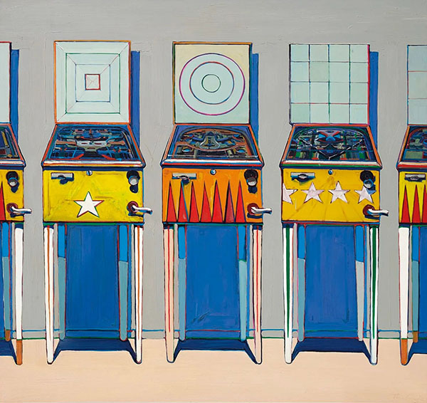 Four Pinball Machines 1962 by Wayne Thiebaud | Oil Painting Reproduction