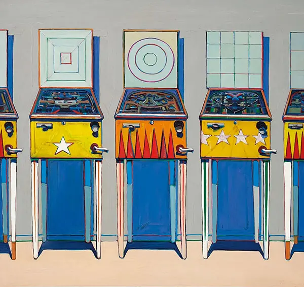 Four Pinball Machines 1962 By Wayne Thiebaud