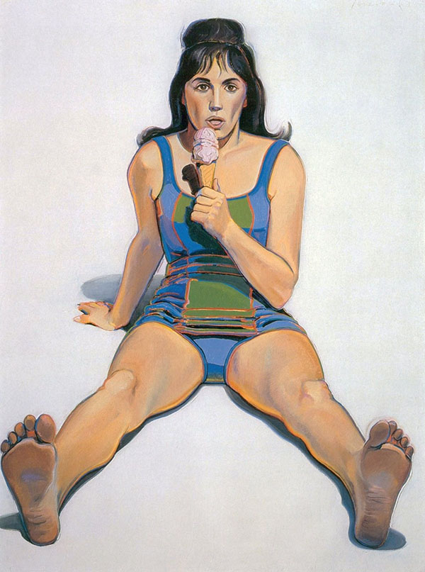 Girl with Ice Cream Cone by Wayne Thiebaud | Oil Painting Reproduction