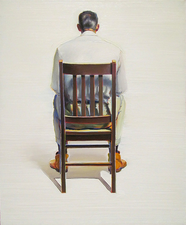 Man Sitting Back View by Wayne Thiebaud | Oil Painting Reproduction