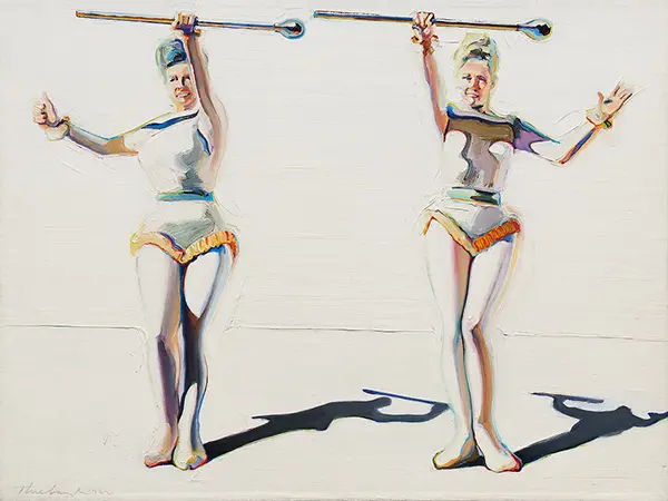 Two Majorettes By Wayne Thiebaud