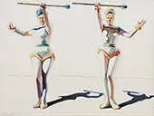 Two Majorettes By Wayne Thiebaud