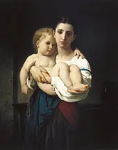 The Elder Sister By William-Adolphe Bouguereau