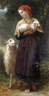 The Shepherdess 1873 By William-Adolphe Bouguereau