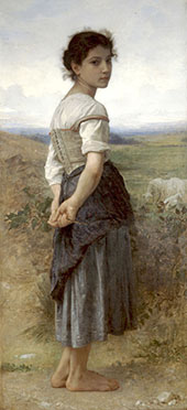The Young Shepherdess 1885 By William-Adolphe Bouguereau