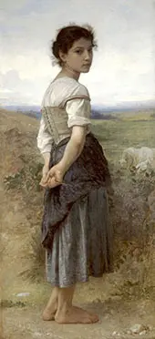 The Young Shepherdess 1885 By William-Adolphe Bouguereau