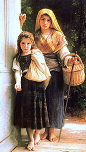 Les Petites Mendicantes The Little Beggar Girls 1890 By William-Adolphe Bouguereau