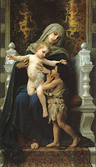 Madonna and Child with St John the Baptist 1882 By William-Adolphe Bouguereau