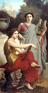 Art and Literature 1867 By William-Adolphe Bouguereau