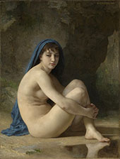 Seated Nude 1884 By William-Adolphe Bouguereau