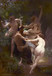 Nymphs and Satyr 1873 By William-Adolphe Bouguereau
