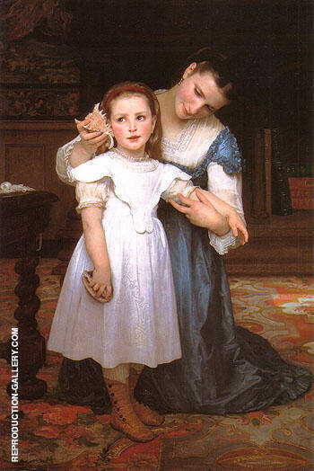 The Shell 1871 by William-Adolphe Bouguereau | Oil Painting Reproduction