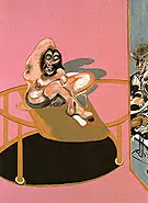Study of a Nude with Figure in a Mirror By Francis Bacon