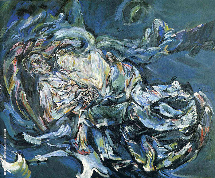The Bride of the Wind 1913 by Oskar Kokoschka | Oil Painting Reproduction