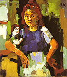Young Girl with Doll 1921 22 By Oskar Kokoschka