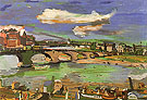 Dresden Augustus Bridge with Steamboat II 1923 By Oskar Kokoschka