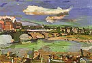 Dresden Augustus Bridge with Steamboat II 1923 By Oskar Kokoschka