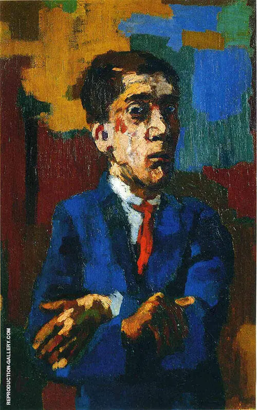 Self Portrait with Arms Crossed 1923 By Oskar Kokoschka