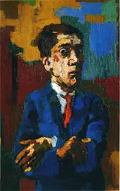 Self Portrait with Arms Crossed 1923 By Oskar Kokoschka