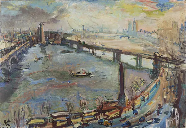 London Panorama of the Thames I 1926 By Oskar Kokoschka