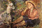 Pan Trudl with Goat 1931 By Oskar Kokoschka